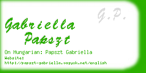 gabriella papszt business card